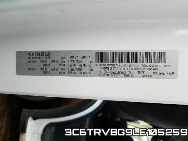 3C6TRVBG9LE105259 фото 2