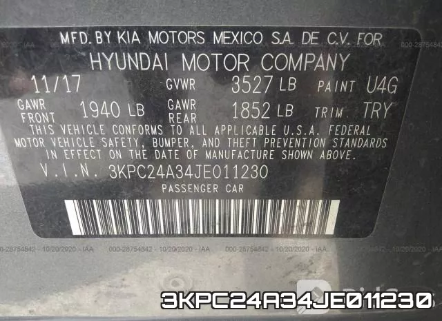 3KPC24A34JE011230 фото 8