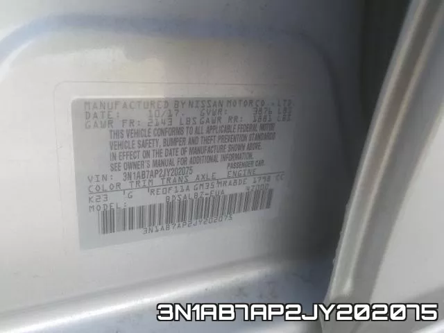 3N1AB7AP2JY202075 фото 2