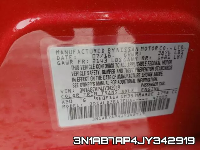 3N1AB7AP4JY342919 фото 2