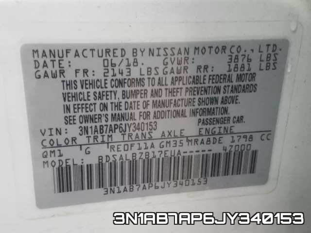 3N1AB7AP6JY340153 фото 2