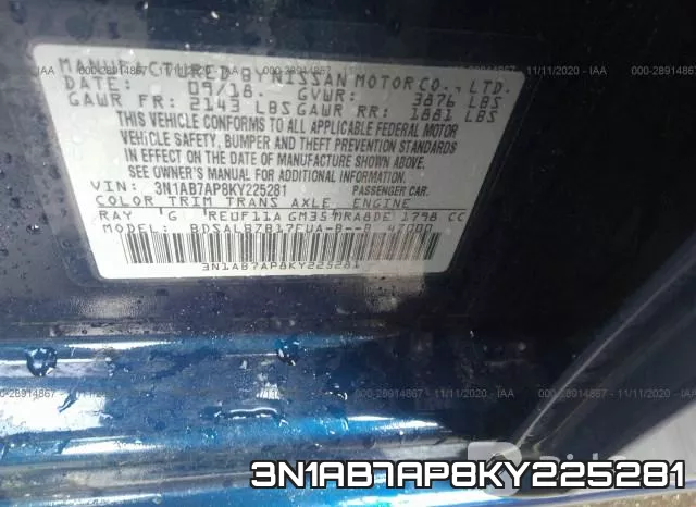 3N1AB7AP8KY225281 фото 9