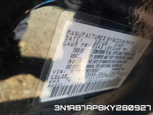 3N1AB7AP8KY280927 фото 2