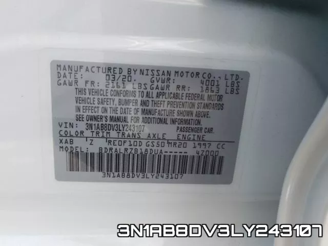 3N1AB8DV3LY243107 фото 2