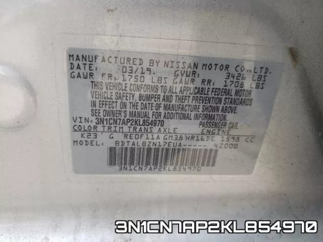 3N1CN7AP2KL854970 фото 2