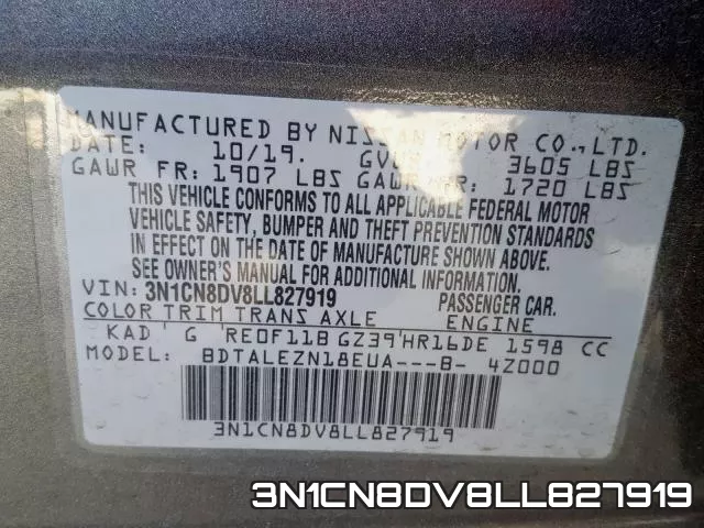 3N1CN8DV8LL827919 фото 2