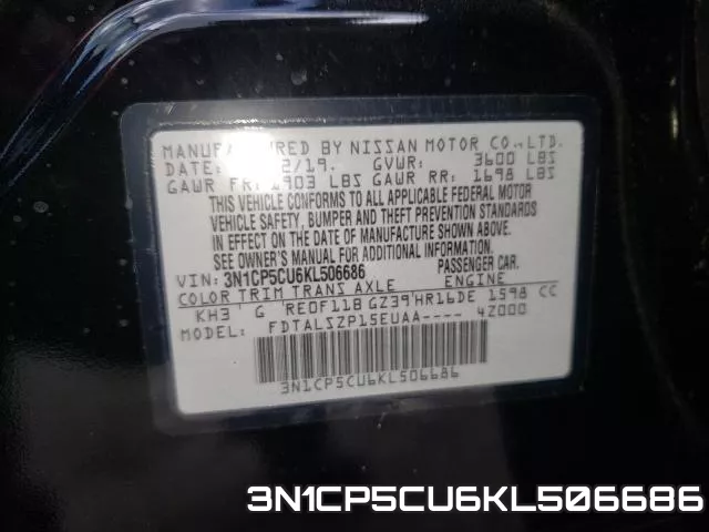 3N1CP5CU6KL506686 фото 2