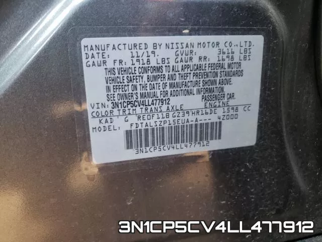 3N1CP5CV4LL477912 фото 2