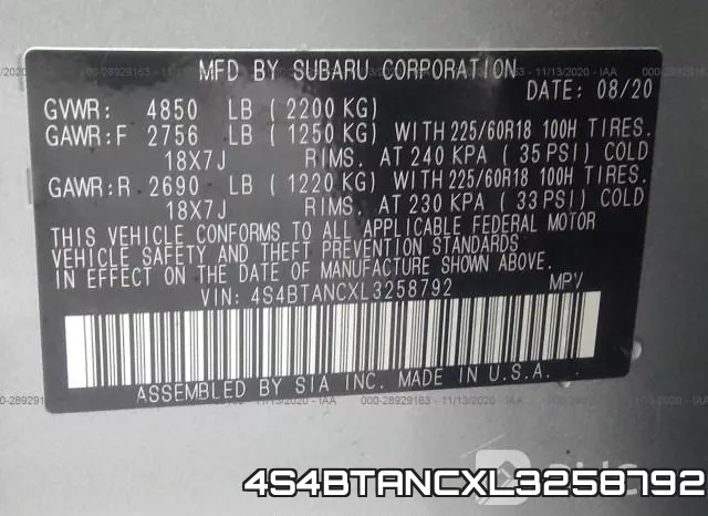 4S4BTANCXL3258792 фото 9