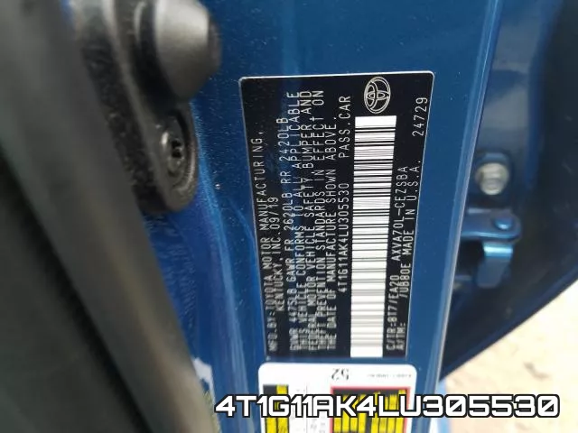 4T1G11AK4LU305530 фото 2