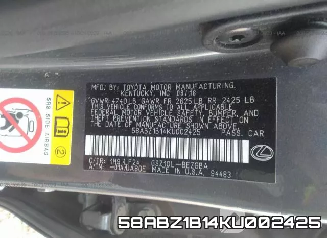 58ABZ1B14KU002425 фото 10