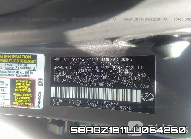 58AGZ1B11LU064260 фото 9