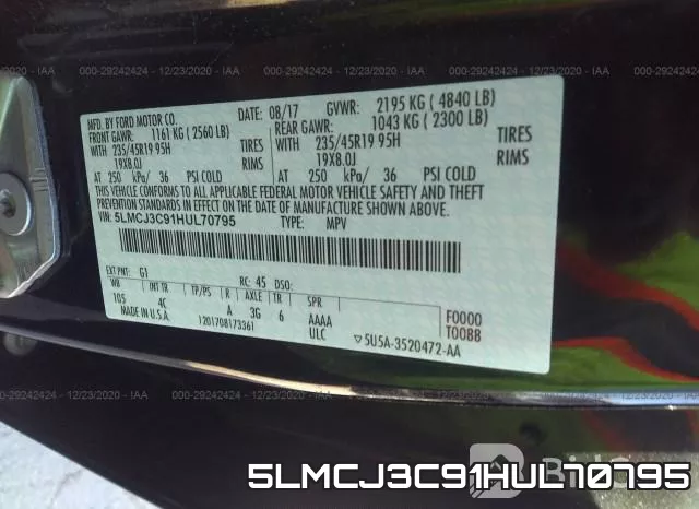 5LMCJ3C91HUL70795 фото 10