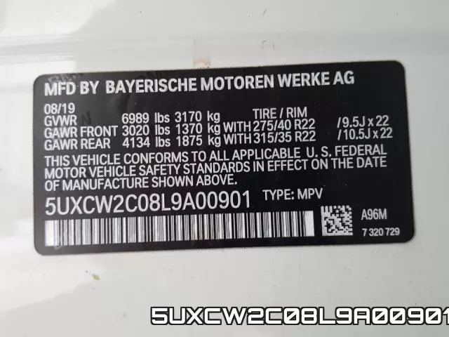 5UXCW2C08L9A00901 фото 2