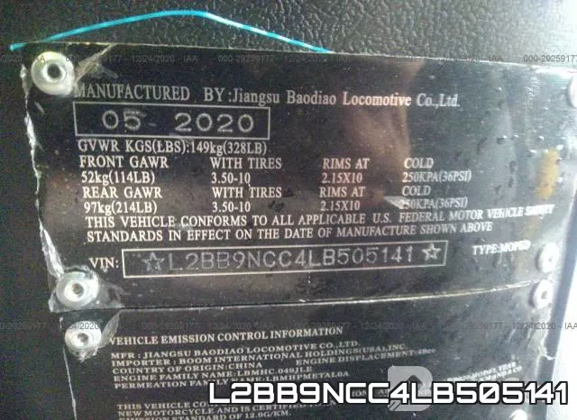 L2BB9NCC4LB505141 фото 2