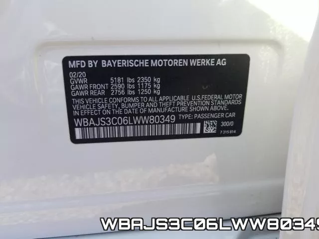 WBAJS3C06LWW80349 фото 2