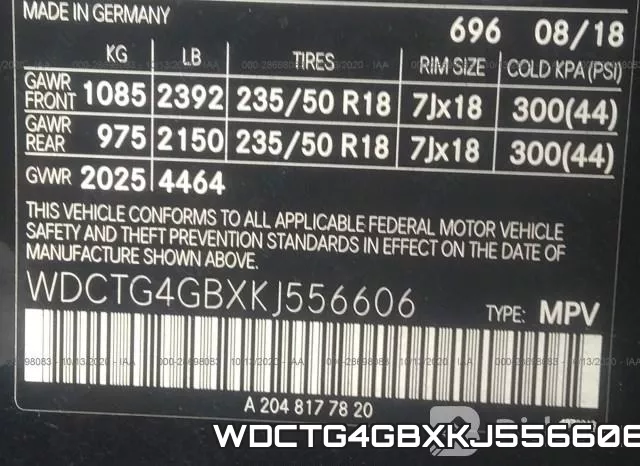 WDCTG4GBXKJ556606 фото 10