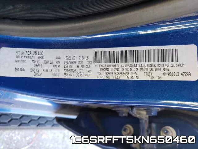 1C6SRFFT5KN650460 фото 2