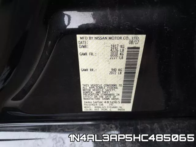 1N4AL3AP5HC485065 фото 2