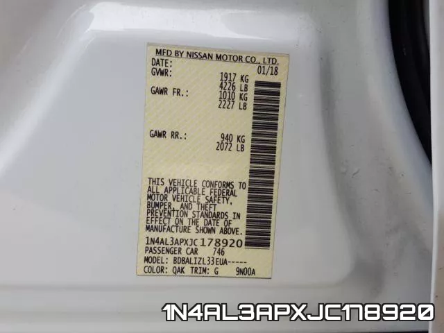 1N4AL3APXJC178920 фото 2