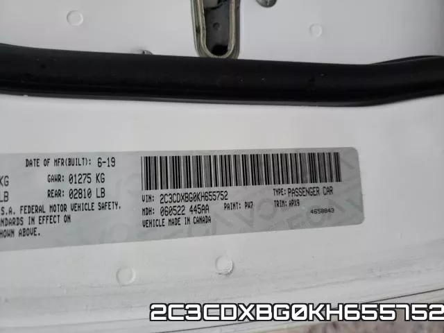 2C3CDXBG0KH655752 фото 2