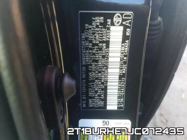 2T1BURHE7JC072435 фото 2
