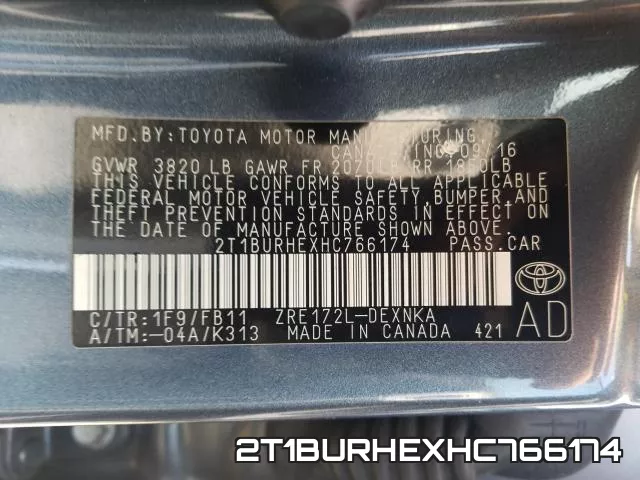 2T1BURHEXHC766174 фото 2