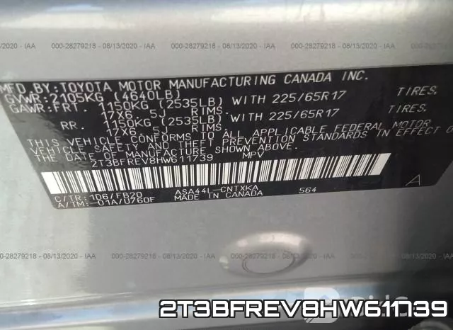2T3BFREV8HW611739 фото 10