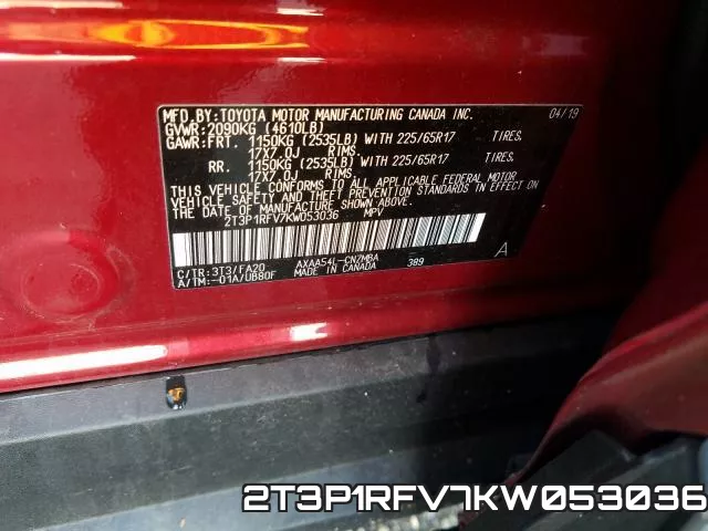 2T3P1RFV7KW053036 фото 2