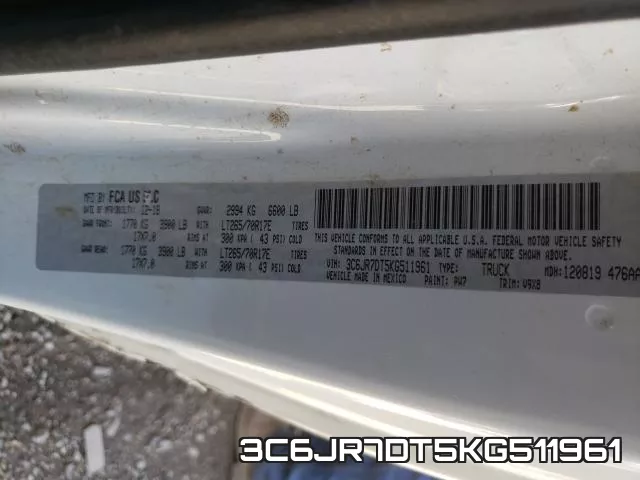 3C6JR7DT5KG511961 фото 2