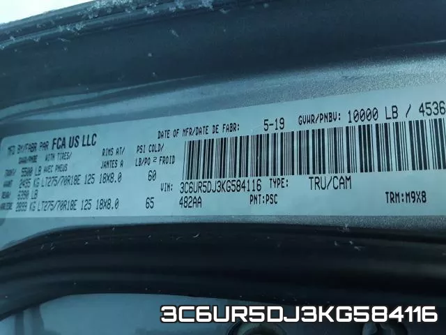 3C6UR5DJ3KG584116 фото 2