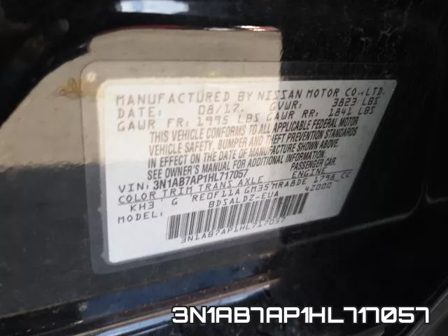 3N1AB7AP1HL717057 фото 2