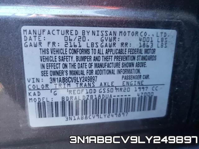 3N1AB8CV9LY249897 фото 2