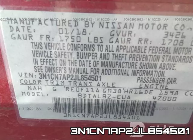 3N1CN7AP2JL854501 фото 10