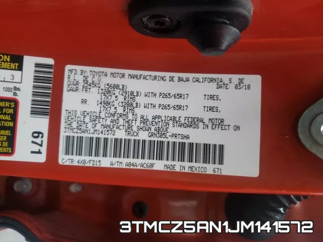 3TMCZ5AN1JM141572 фото 2
