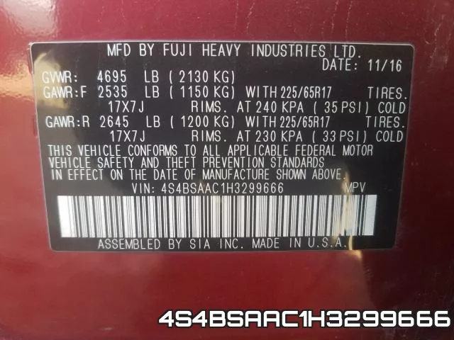 4S4BSAAC1H3299666 фото 2