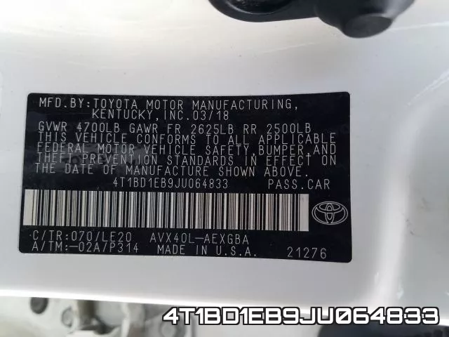 4T1BD1EB9JU064833 фото 2