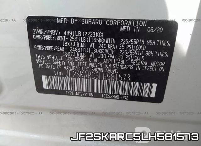 JF2SKARC5LH581573 фото 9