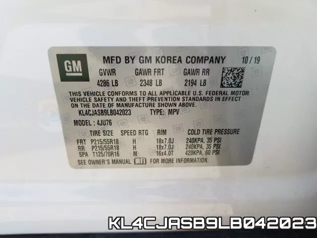 KL4CJASB9LB042023 фото 2