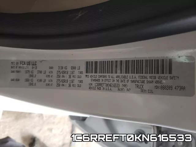 1C6RREFT0KN616533 фото 2