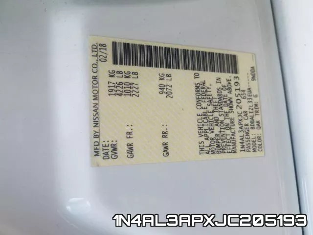 1N4AL3APXJC205193 фото 2
