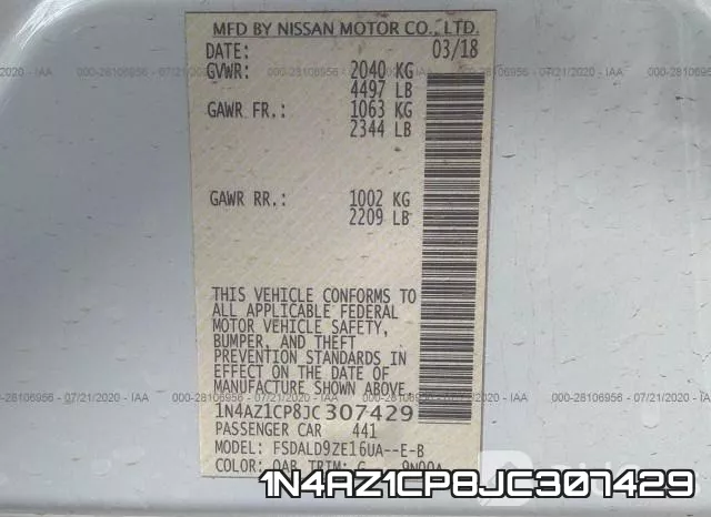 1N4AZ1CP8JC307429 фото 10