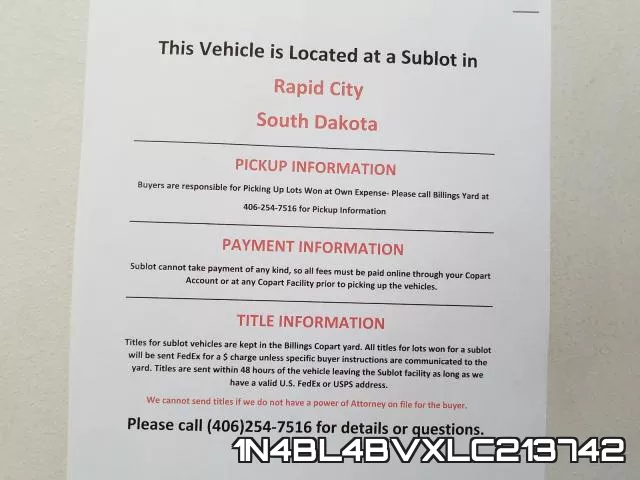 1N4BL4BVXLC213742 фото 9