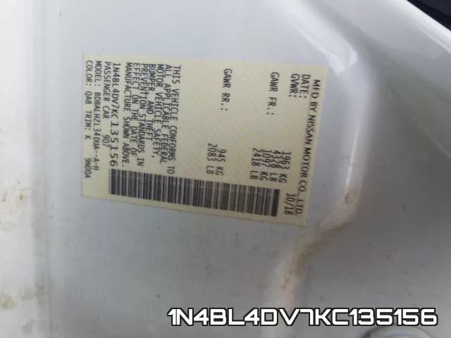1N4BL4DV7KC135156 фото 2
