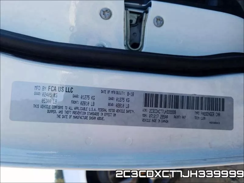 2C3CDXCT7JH339999 фото 2