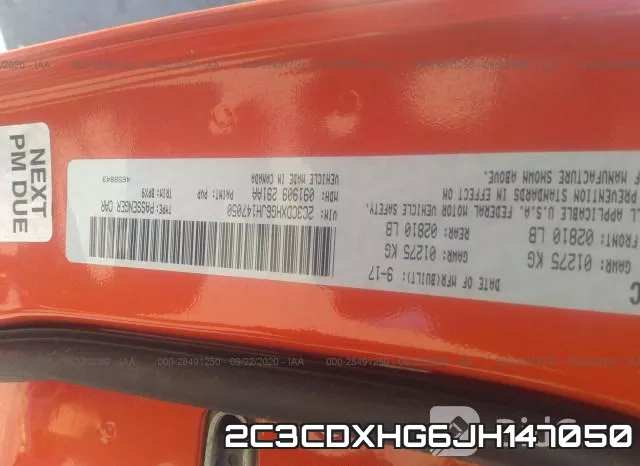 2C3CDXHG6JH147050 фото 10