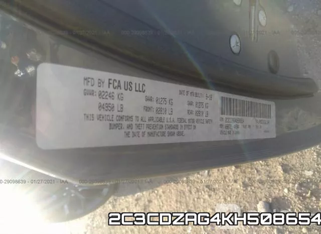 2C3CDZAG4KH508654 фото 10