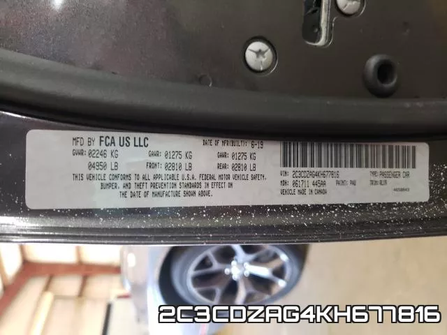 2C3CDZAG4KH677816 фото 2