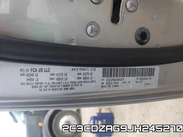 2C3CDZAG9JH245270 фото 2