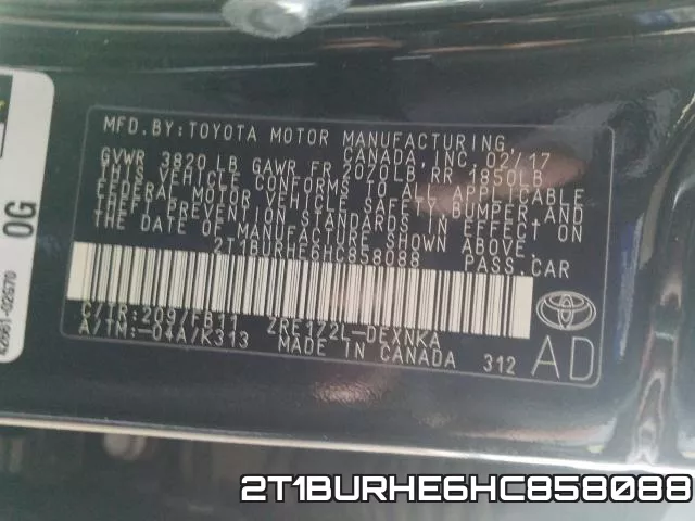 2T1BURHE6HC858088 фото 2